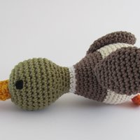 Cotton Squeaky Mallard Duck Dog Toy for Small Dogs