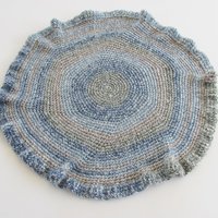 Crocheted Year-Round Pet Blanket, Blue Multi