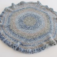 Crocheted Year-Round Pet Blanket, Blue Multi