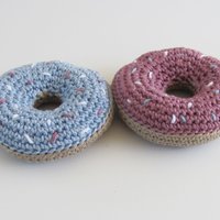 Crocheted Dog Toy Donut Set for Small Dogs