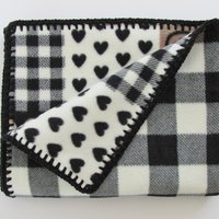 Large Reversible Double Thick Fleece Dog Lover Blanket, 36" x 60, Made in USA