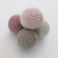 Natural Wool Catnip Cat Toy Balls, 4 Pack, Made in USA