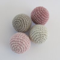 Natural Wool Catnip Cat Toy Balls, 4 Pack, Made in USA