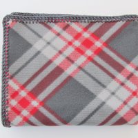 Handmade Reversible Double Thick Fleece Dog Blanket, 30" x 36", Made in USA