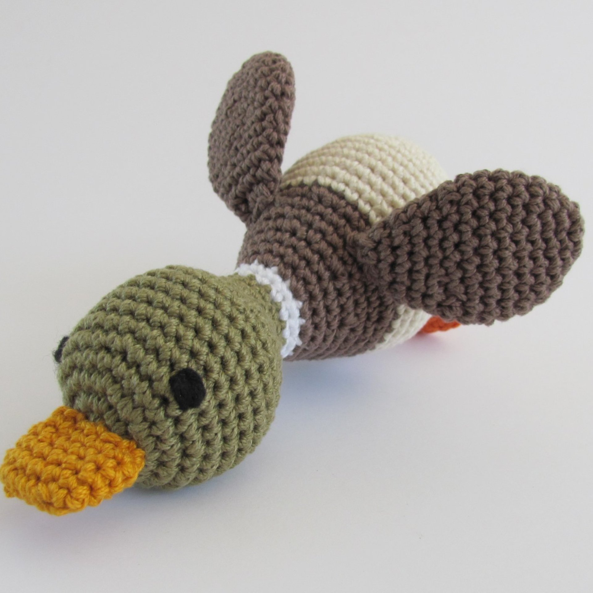 Cotton Squeaky Mallard Duck Dog Toy for Small Dogs