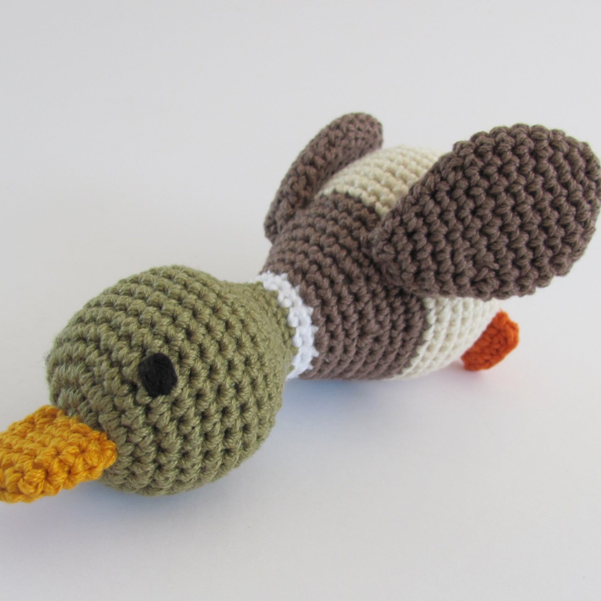 Cotton Squeaky Mallard Duck Dog Toy for Small Dogs