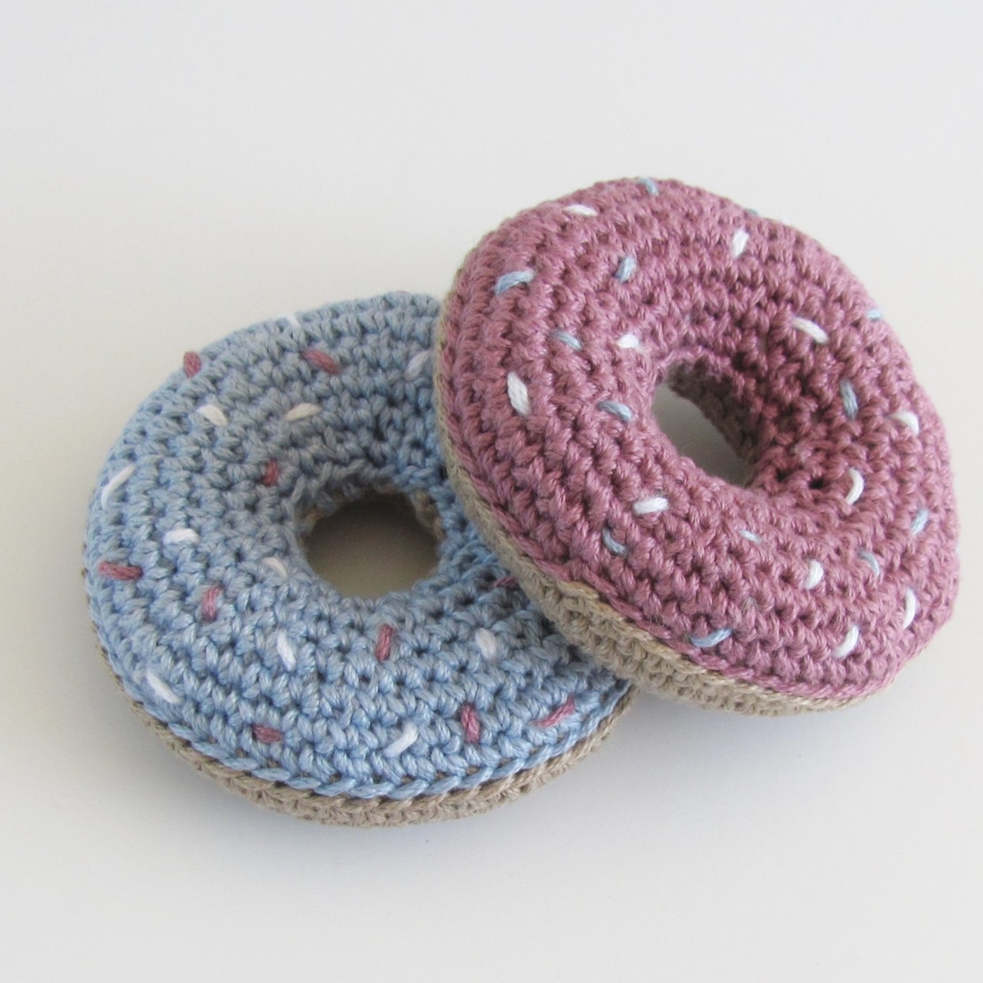 Crocheted Dog Toy Donut Set for Small Dogs