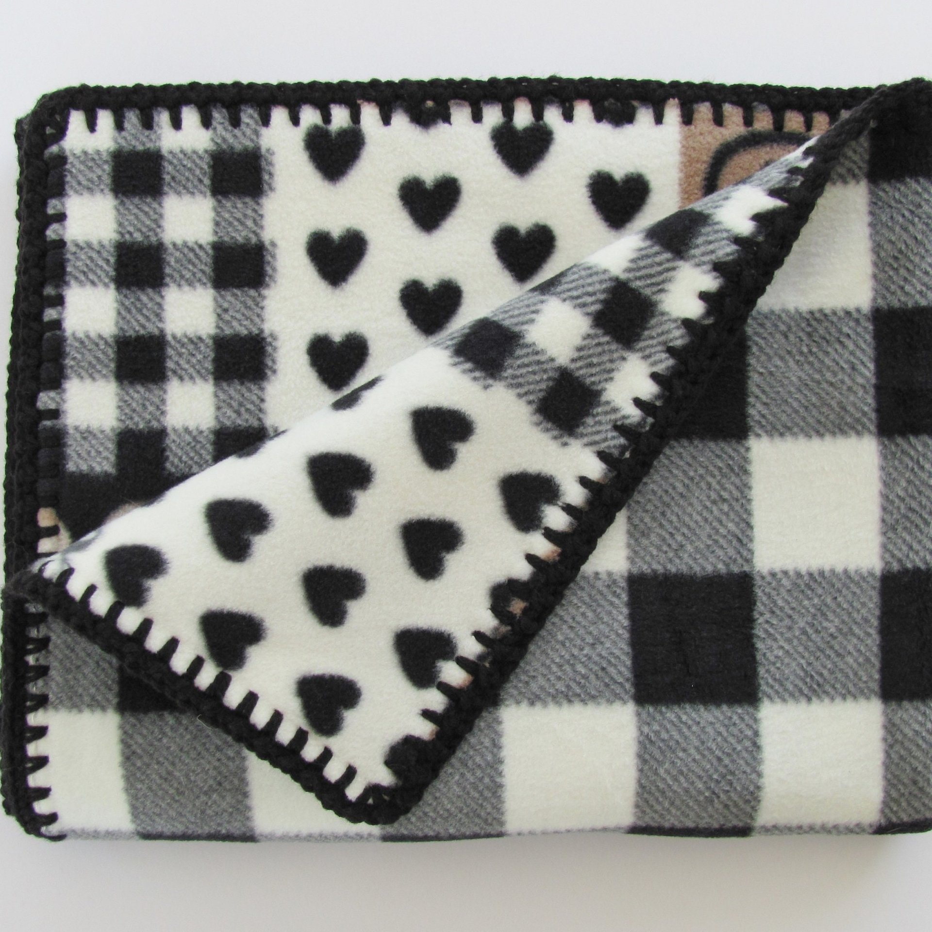 Large Reversible Double Thick Fleece Dog Lover Blanket, 36" x 60, Made in USA