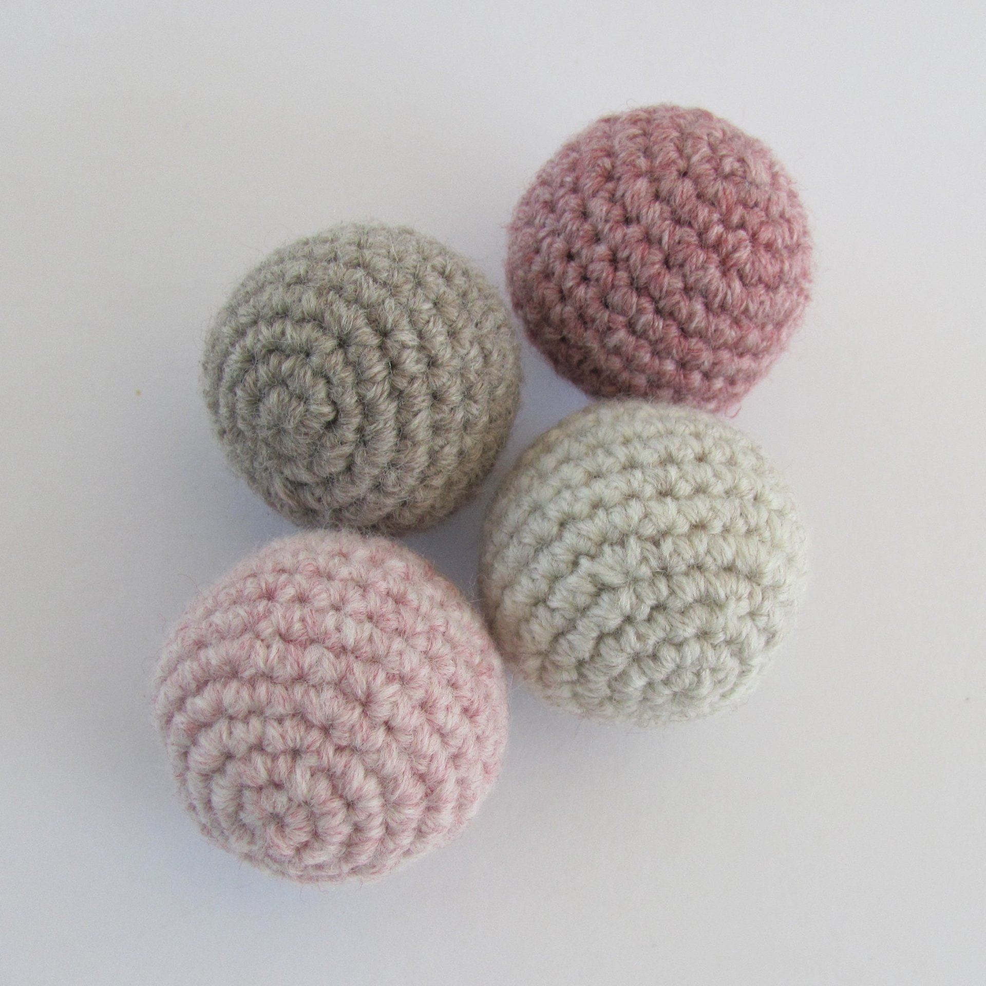 Natural Wool Catnip Cat Toy Balls, 4 Pack, Made in USA