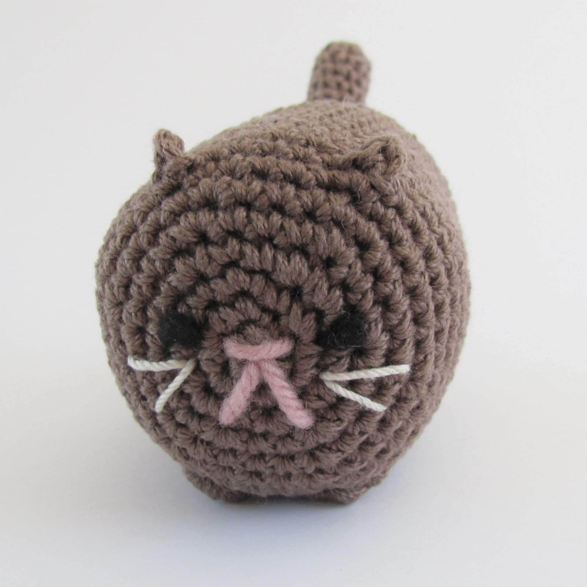 Crocheted Cotton Squeaky Dog Toy Cat Plush for Small Dogs, Made in USA