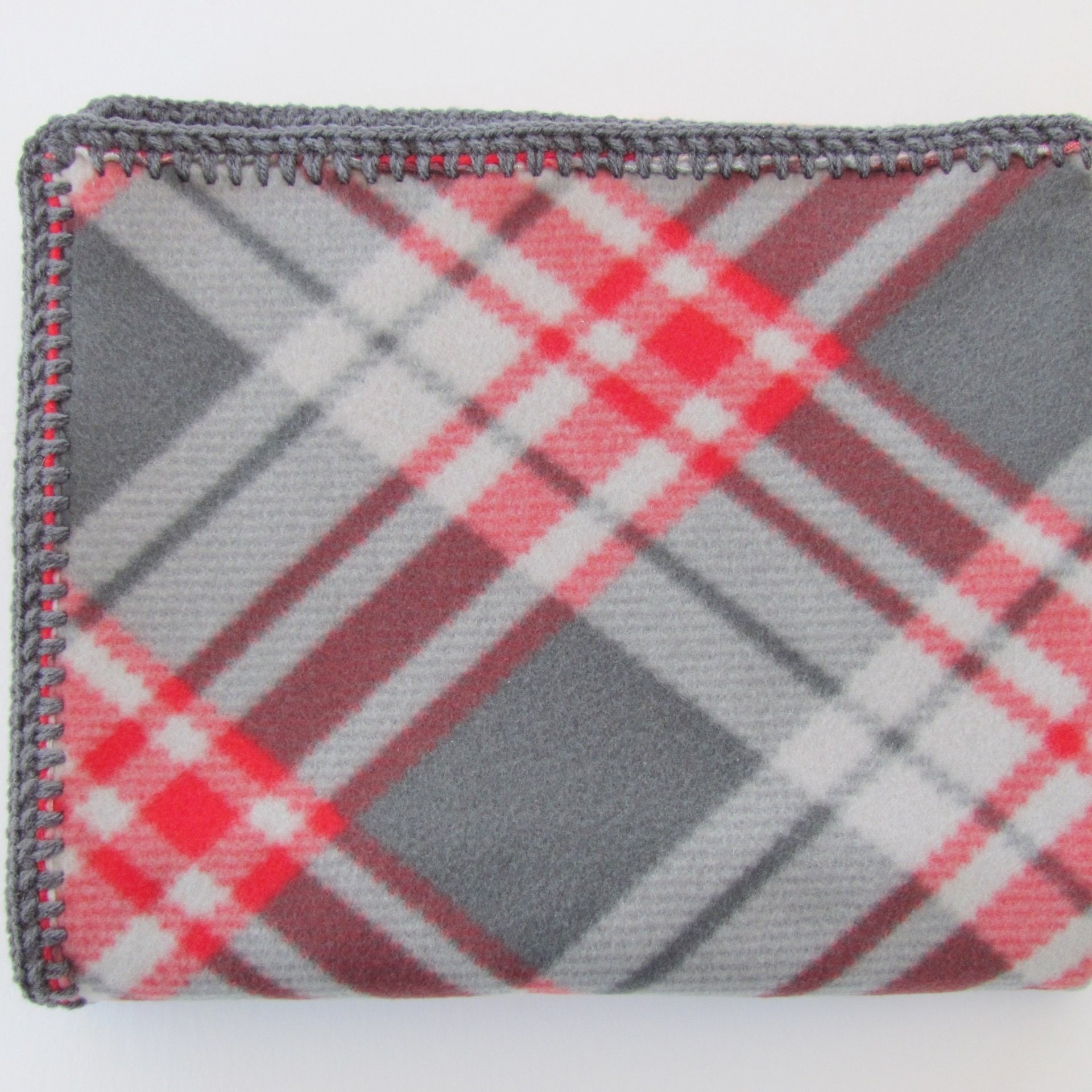 Handmade Reversible Double Thick Fleece Dog Blanket, 30" x 36", Made in USA