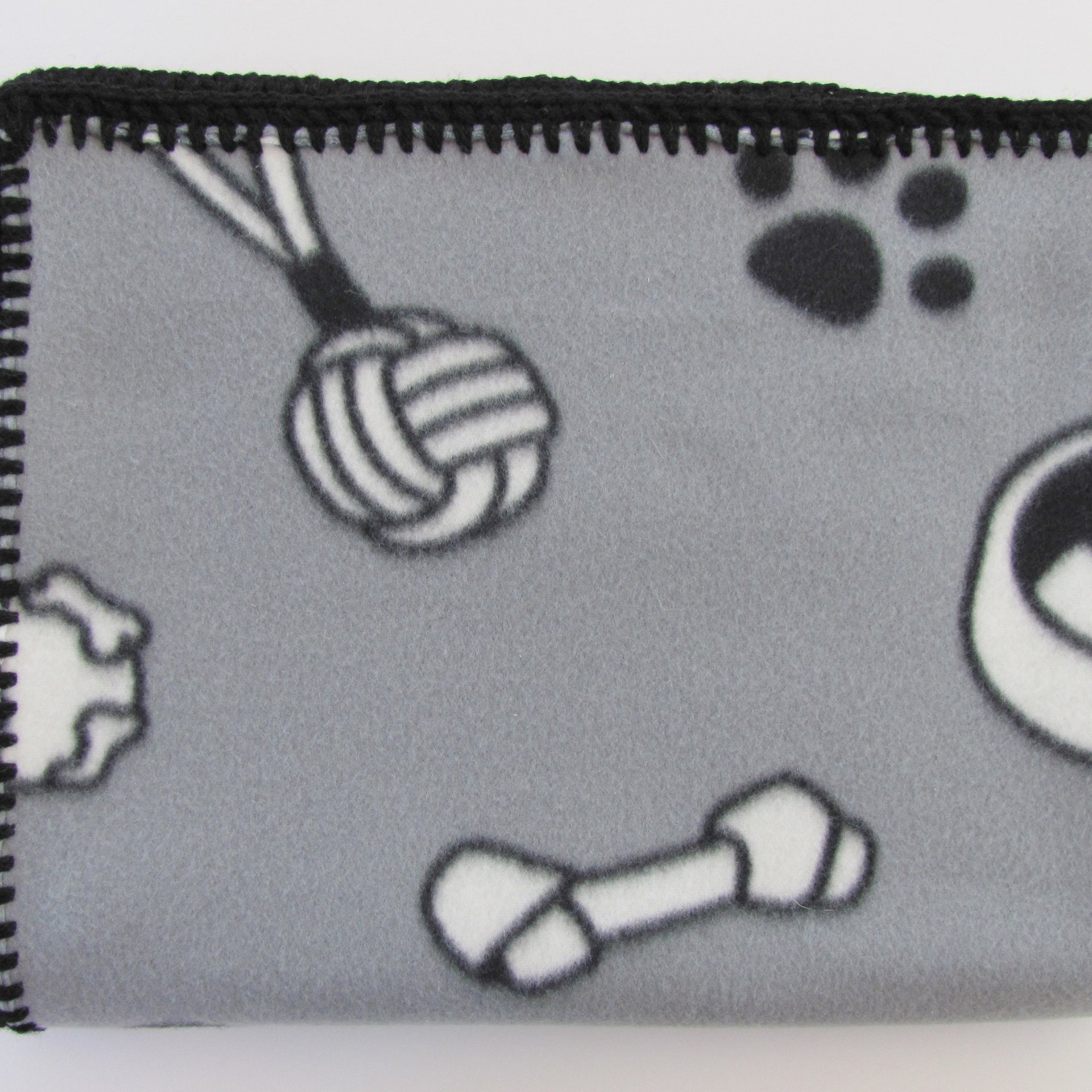 Handmade Reversible Double Thick Fleece Dog Blanket, 30" x 36", Made in USA