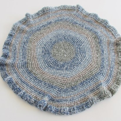 Crocheted Year-Round Pet Blanket, Blue Multi