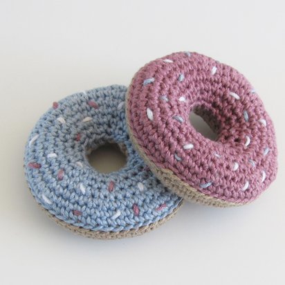 Crocheted Dog Toy Donut Set for Small Dogs