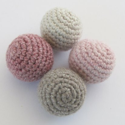 Natural Wool Catnip Cat Toy Balls, 4 Pack, Made in USA